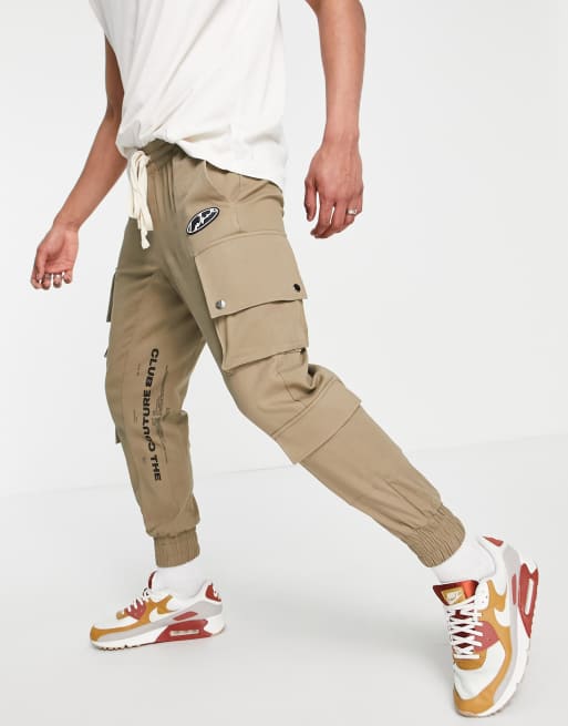 The Couture Club cuffed cargo joggers in khaki