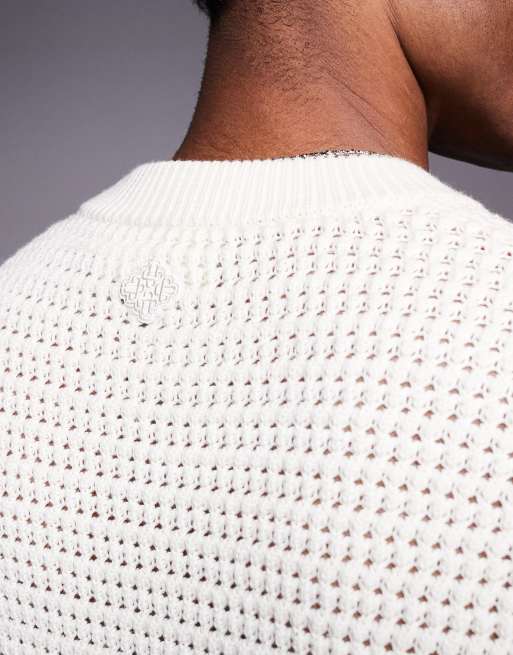 The Couture Club - Débardeur oversize en maille - Blanc cassé, 2 de 4