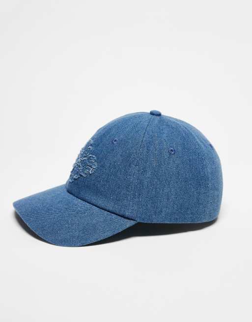 The Couture Club emblem logo denim cap in blue, 3 of 4