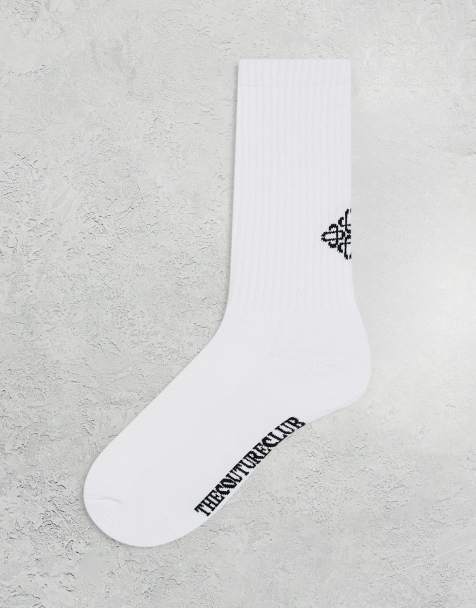 The Couture Club emblem socks in white - view 1