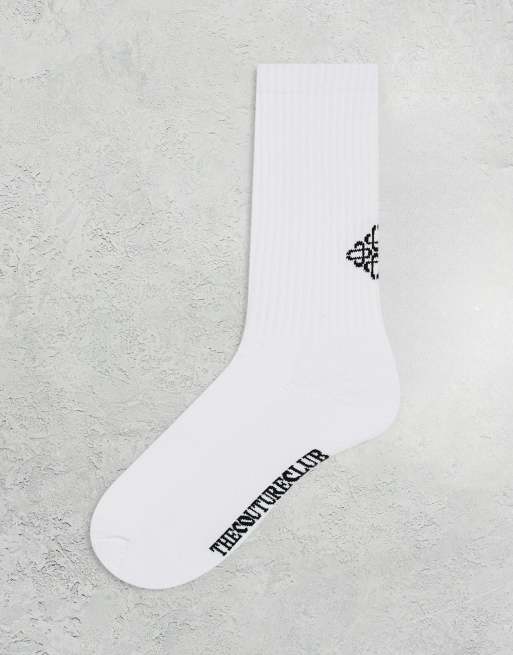 The Couture Club emblem socks in white
