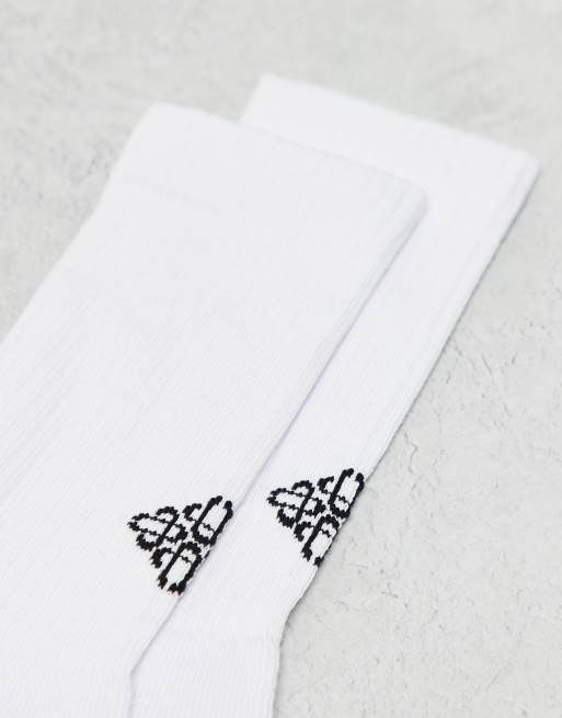 The Couture Club emblem socks in white, 3 of 3