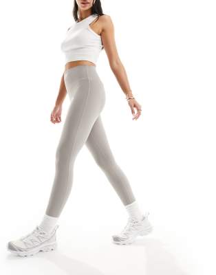 The Couture Club emblem soft touch leggings in grey