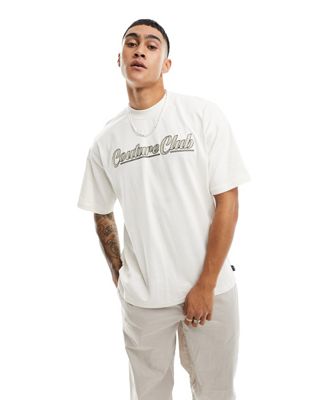 The Couture Club embroidered short sleeve t-shirt in off white - ASOS Price Checker