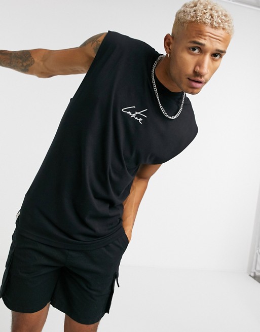 The Couture Club essential cut off vest t-shirt