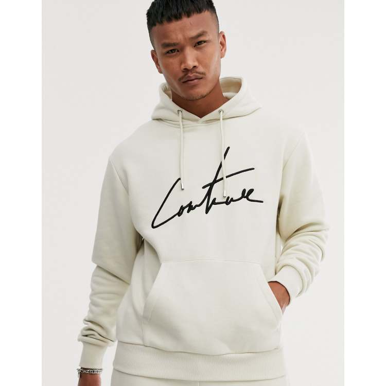 The Couture Club essential hoodie in off white, ASOS