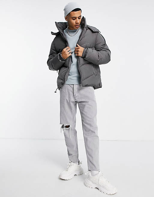 The Couture Club essential puffer jacket in grey