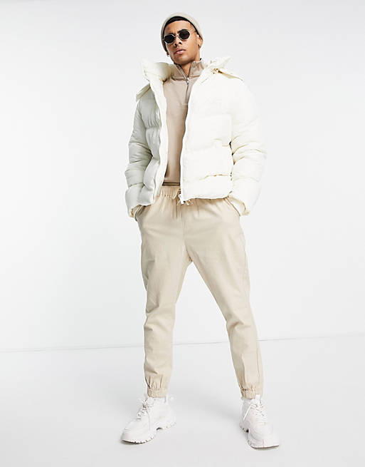 The Couture Club Essential Puffer Jacket In Off White | sites.unimi.it