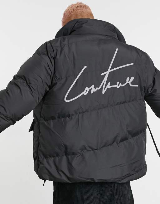 The Couture Club essential puffer jacket in black