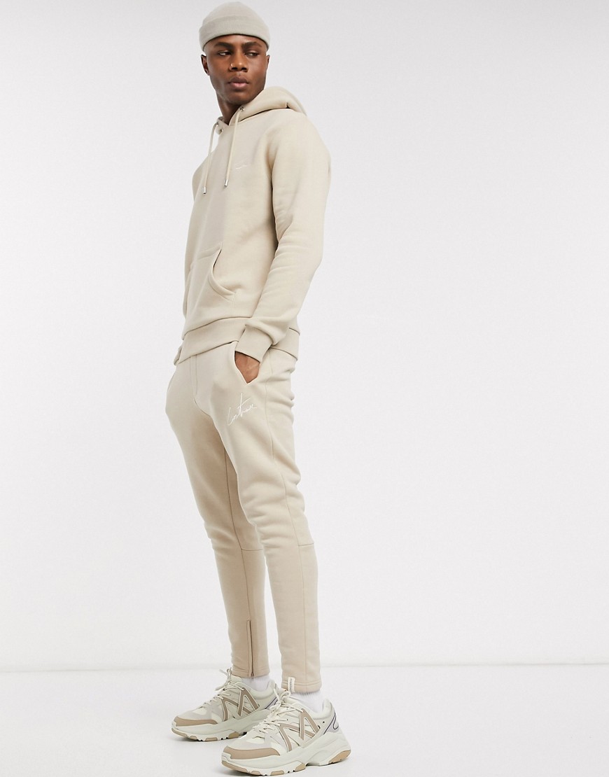 The Couture Club essentials jogger in beige