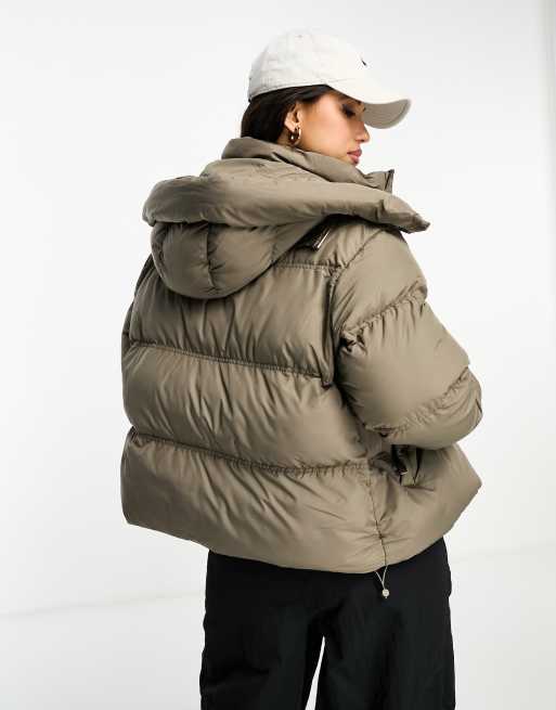 The Couture Club essentials puffer jacket in matte brown