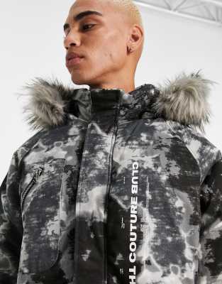 furry hooded parka