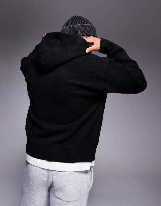 Fluffy hoodie black hotsell