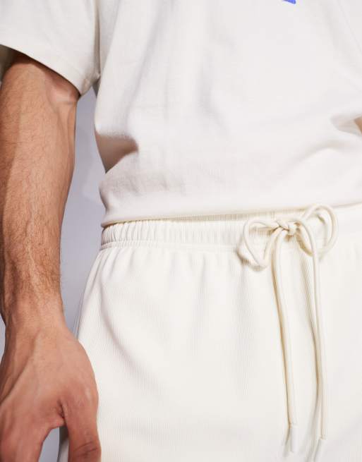 The Couture Club - Geribbelde short in stone, 3 van 5