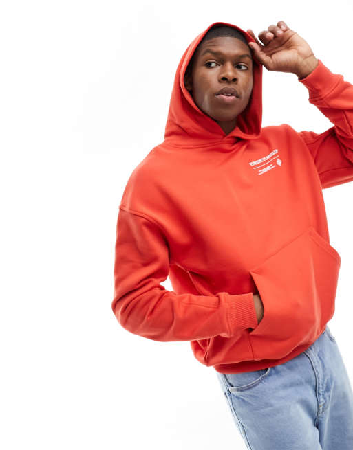 The Couture Club graphic back hoodie in red ASOS