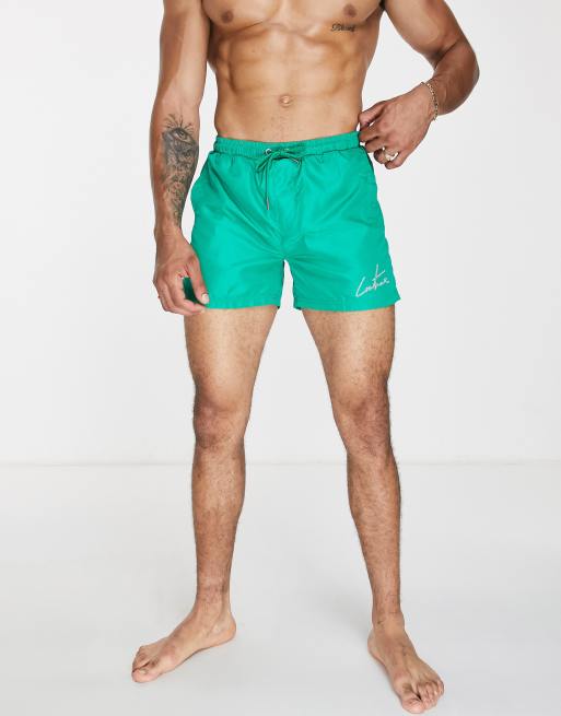The Couture Club - Grønne badeshorts med logo