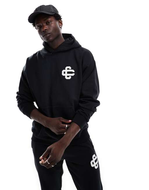The Couture Club heavyweight emblem hoodie in black (part of a set) 