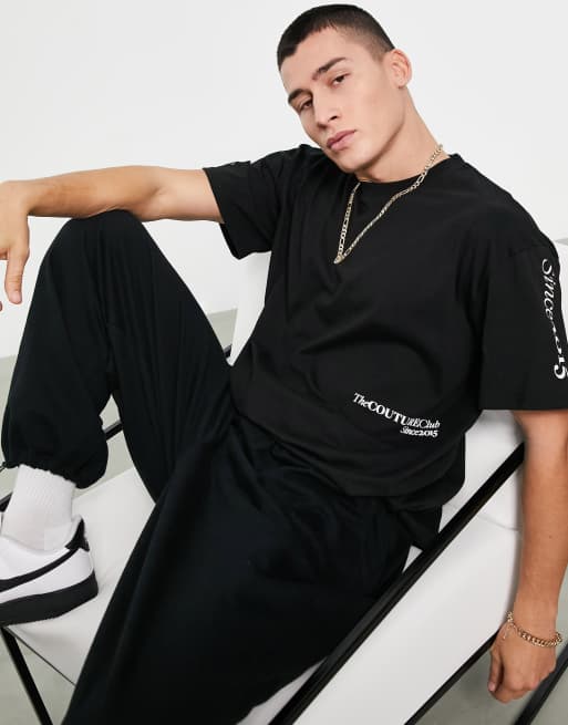 The Couture Club heritage t shirt in black part of a set ASOS