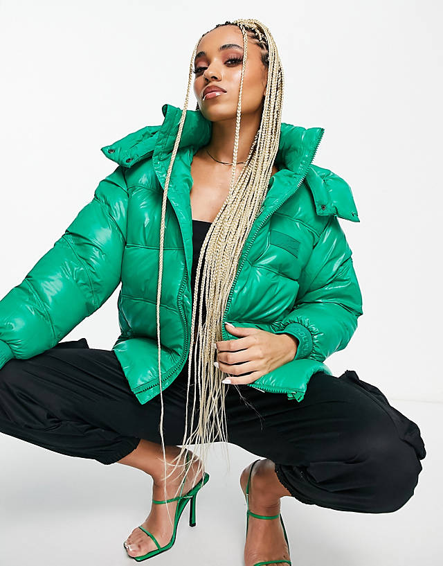 The Couture Club - high shine jacket in green