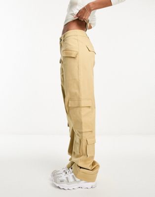 The Couture Club high waist cargos in beige - ASOS Price Checker