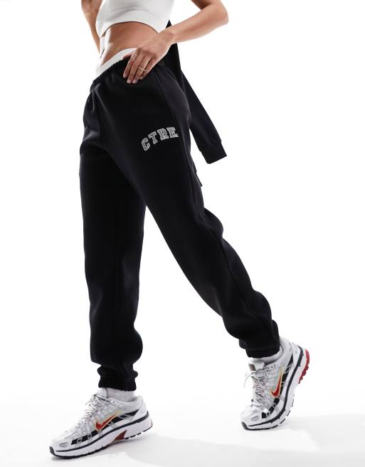 The Couture Club - Joggers comodi stile college neri