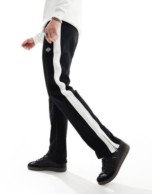The Couture Club - Joggingbroek met split aan de zoom in zwart
