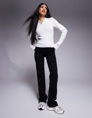 The Couture Club Knit Polo Top In White