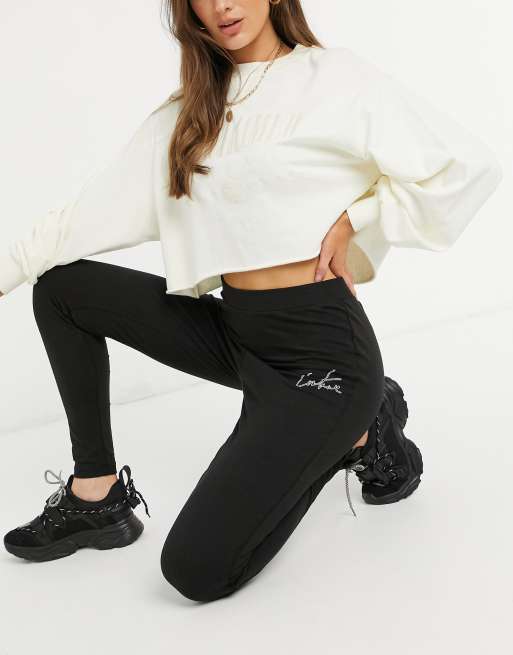 The Couture Club – Legginsy z podwyższonym stanem i konturowym logo