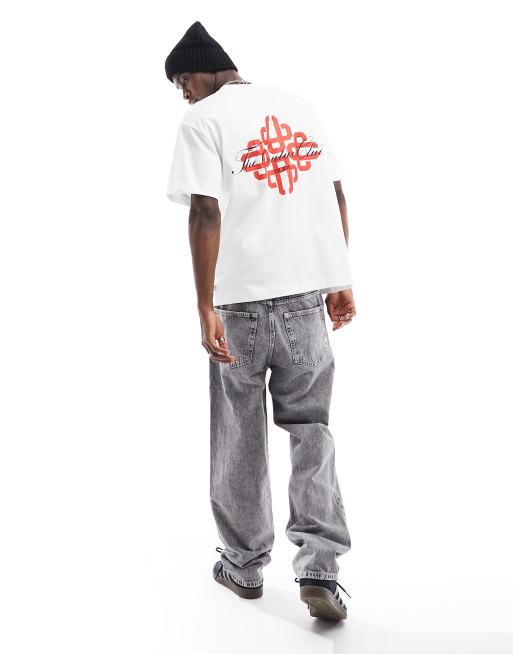 The Couture Club – Locker geschnittenes T-Shirt in Weiß mit Emblem 