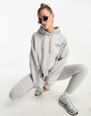The Couture Club Logo Hoodie In Gray