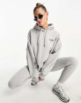 The Couture Club Logo Hoodie In Gray