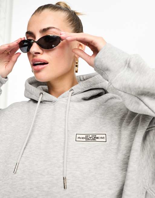 The Couture Club logo hoodie in gray