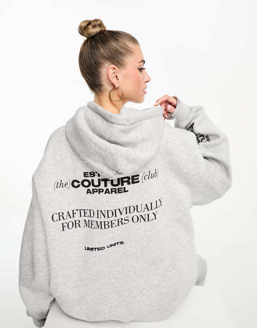 The Couture Club logo hoodie in gray