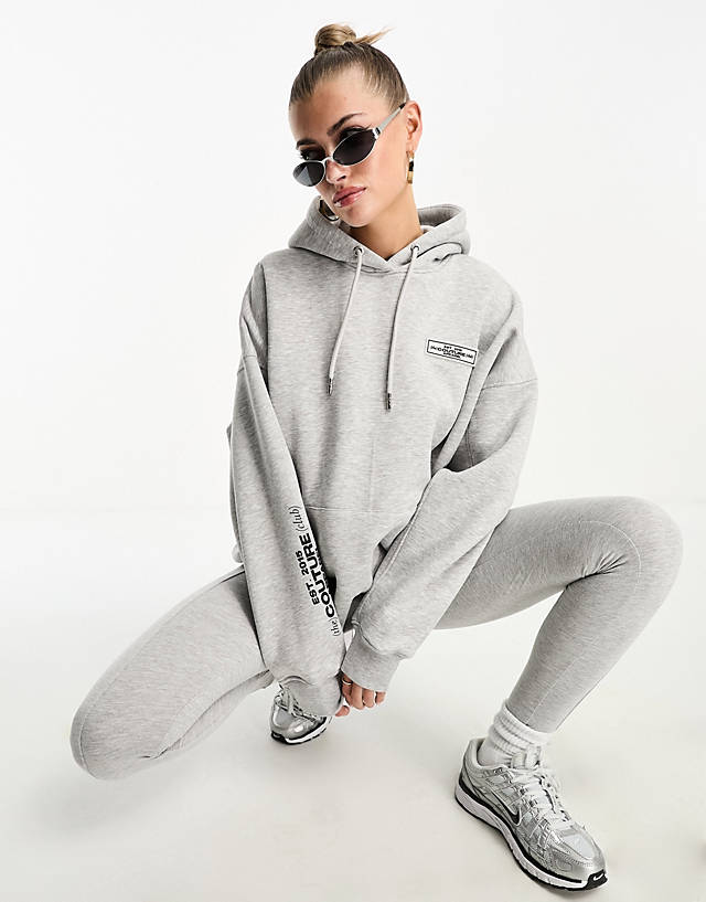The Couture Club - logo hoodie in grey