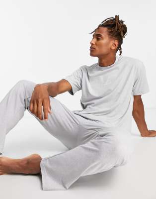 The Couture Club Long Pajama Set In Gray