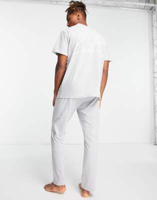 The Couture Club Long Pajama Set In Gray