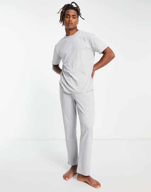 The Couture Club long pyjama set in grey marl , 3 of 4