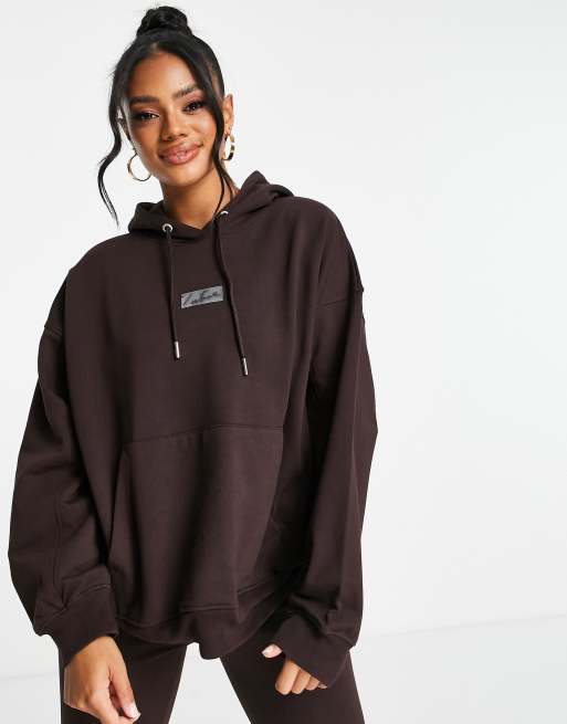 The Couture Club lounge essentials oversized hoodie in brown co-ord | ASOS