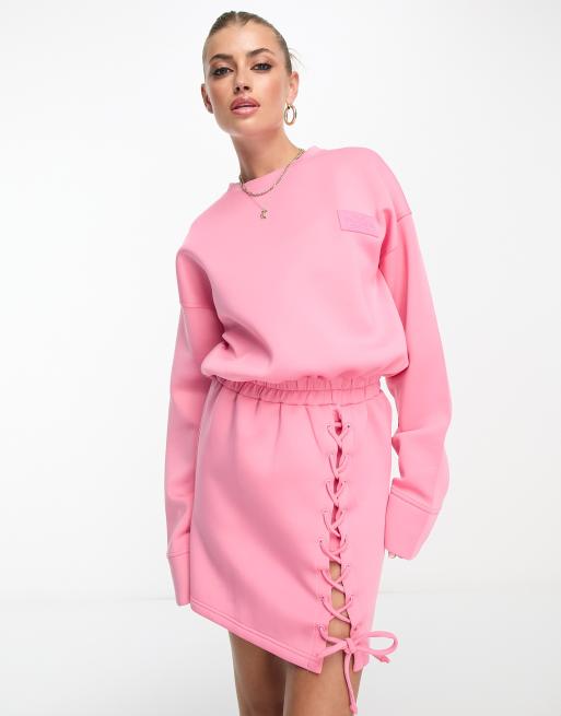 Pink oversized cheap jumper dress