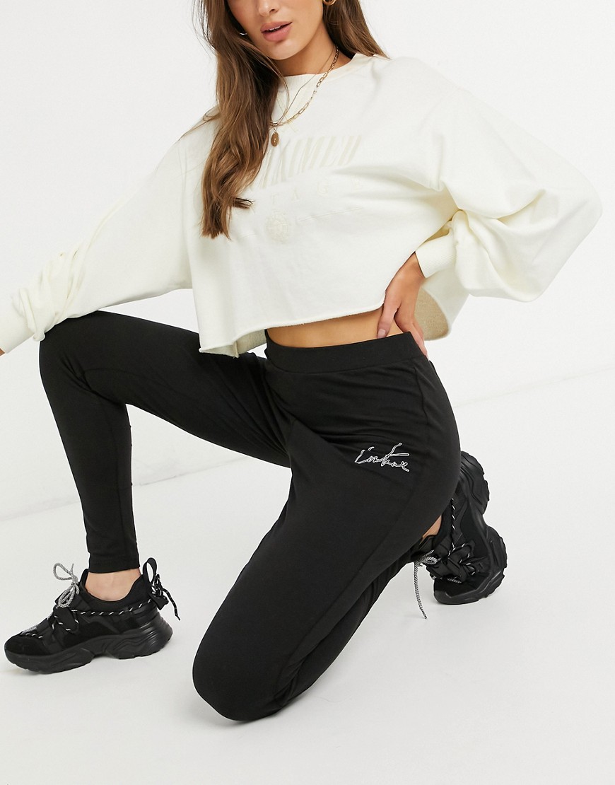 The Couture Club outline logo highwaisted leggings-Black