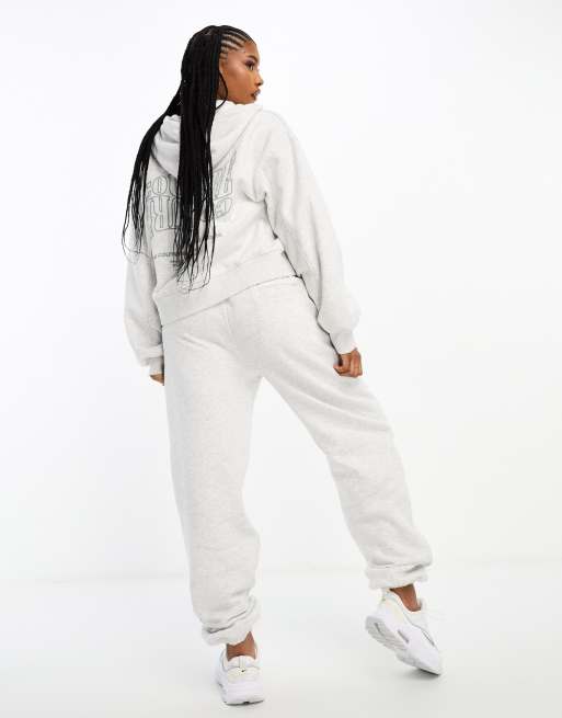 The Couture Club – Oversize-Jogginghose in Hellgrau mit Logo, Kombiteil, 2 von 4