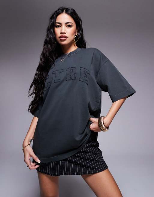 The Couture Club – Oversize-T-Shirt in Weiß mit Logo