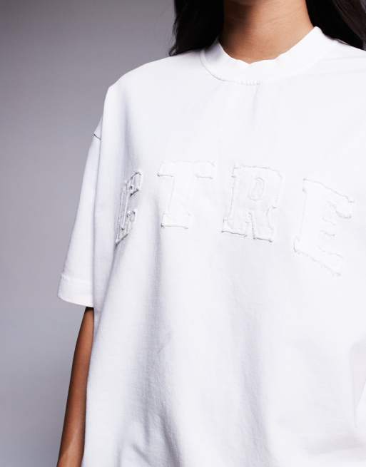 The Couture Club oversized logo t-shirt in white, 4 of 4