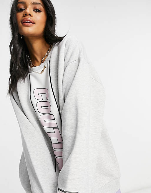Hoodies & Sweatshirts The Couture Club oversized sweat in grey 
