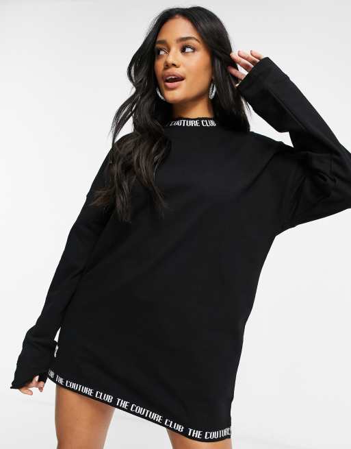 Oversized Sweatshirt Dress In Black