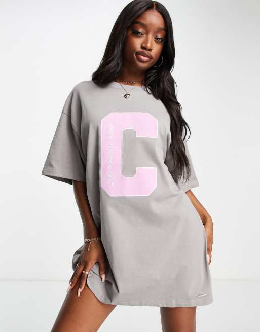 The Couture Club oversized t shirt dress in gray