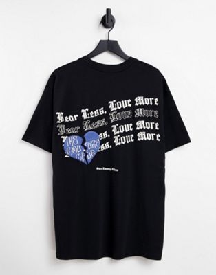 The Couture Club oversized t-shirt in black with gothic text print