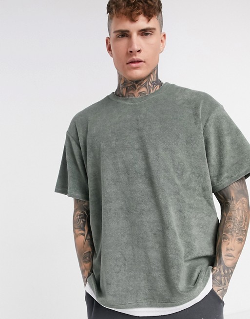 The Couture Club oversized t-shirt in washed khaki