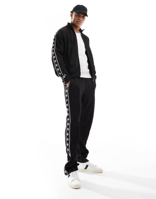 The Couture Club poly tricot track set in black