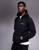 AAPE by A Bathing Ape basic logo zip up hoodie in black | ASOS